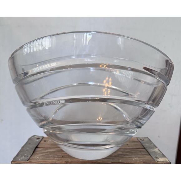 Rosenthal 24% Lead Crystal Bowl – Modernist Design – Made in Slovenia – Vintage - Picture 4 of 10